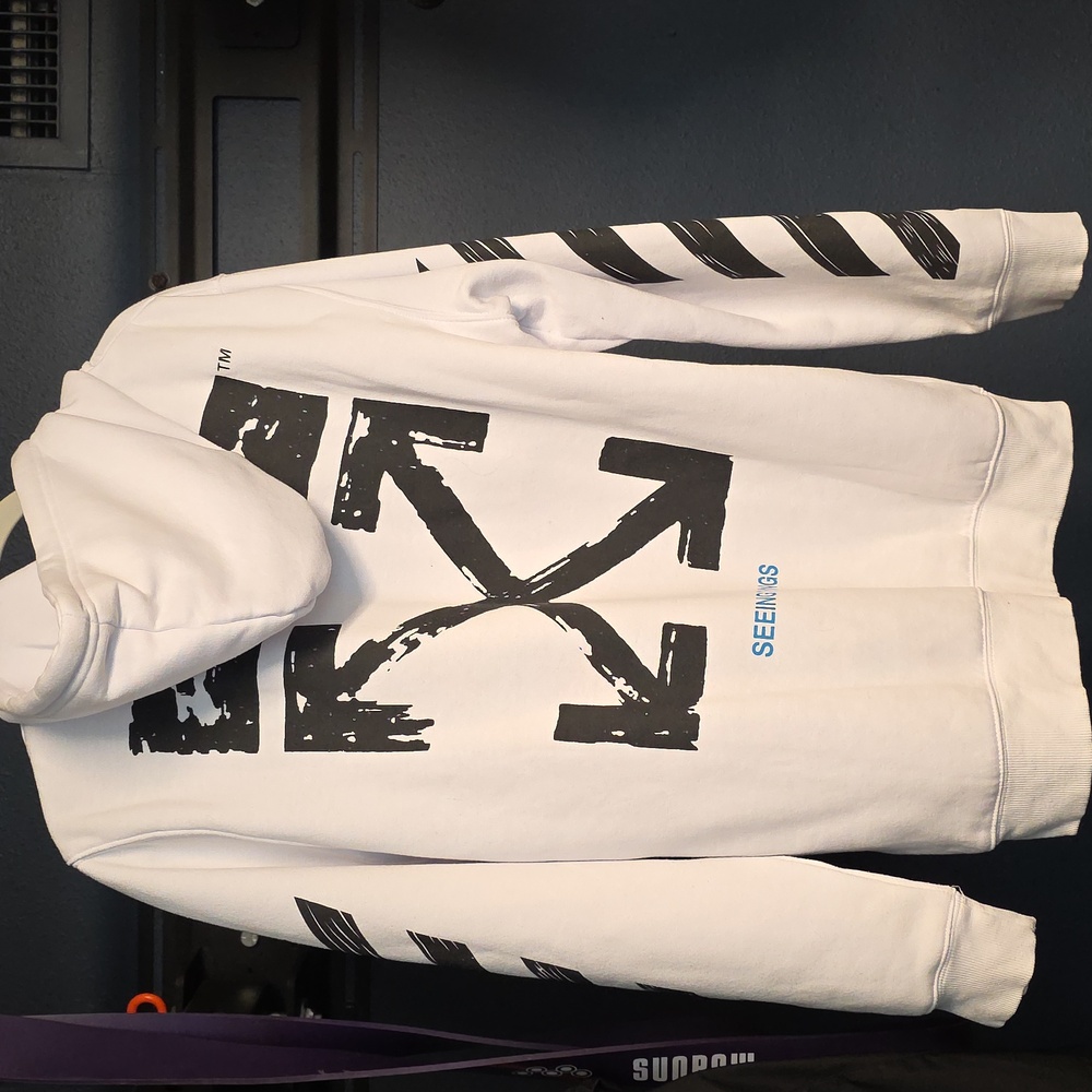 Off White Seeing Things Hoodie White Used Size XL